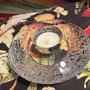 Orrefors DISCUS Votive Candle Holder GREAT CONDITION